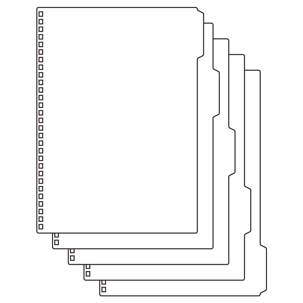 Dividers with Index Tab for Twist Notebook and Open Ring Notebook