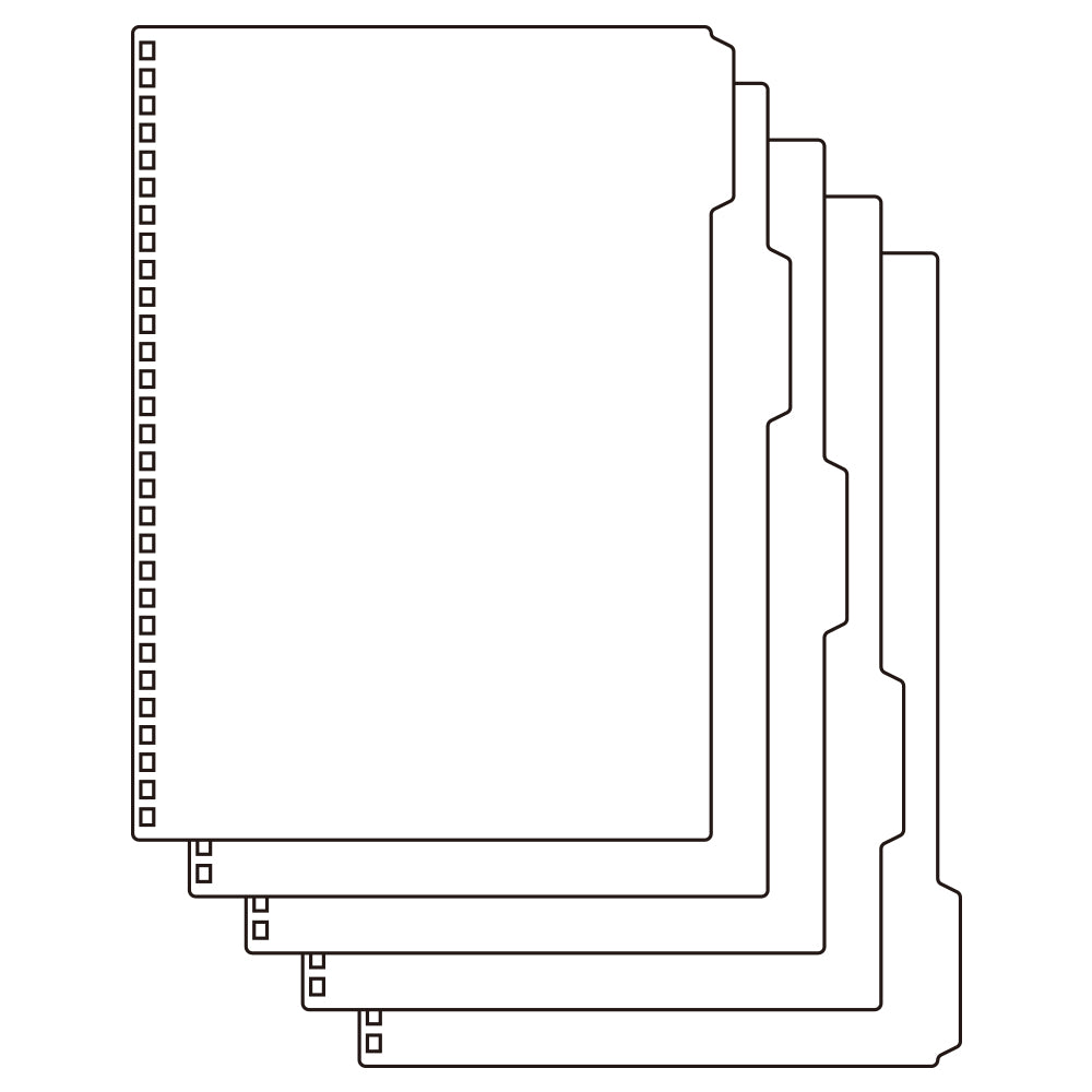 Dividers with Index Tab for Twist Notebook and Open Ring Notebook